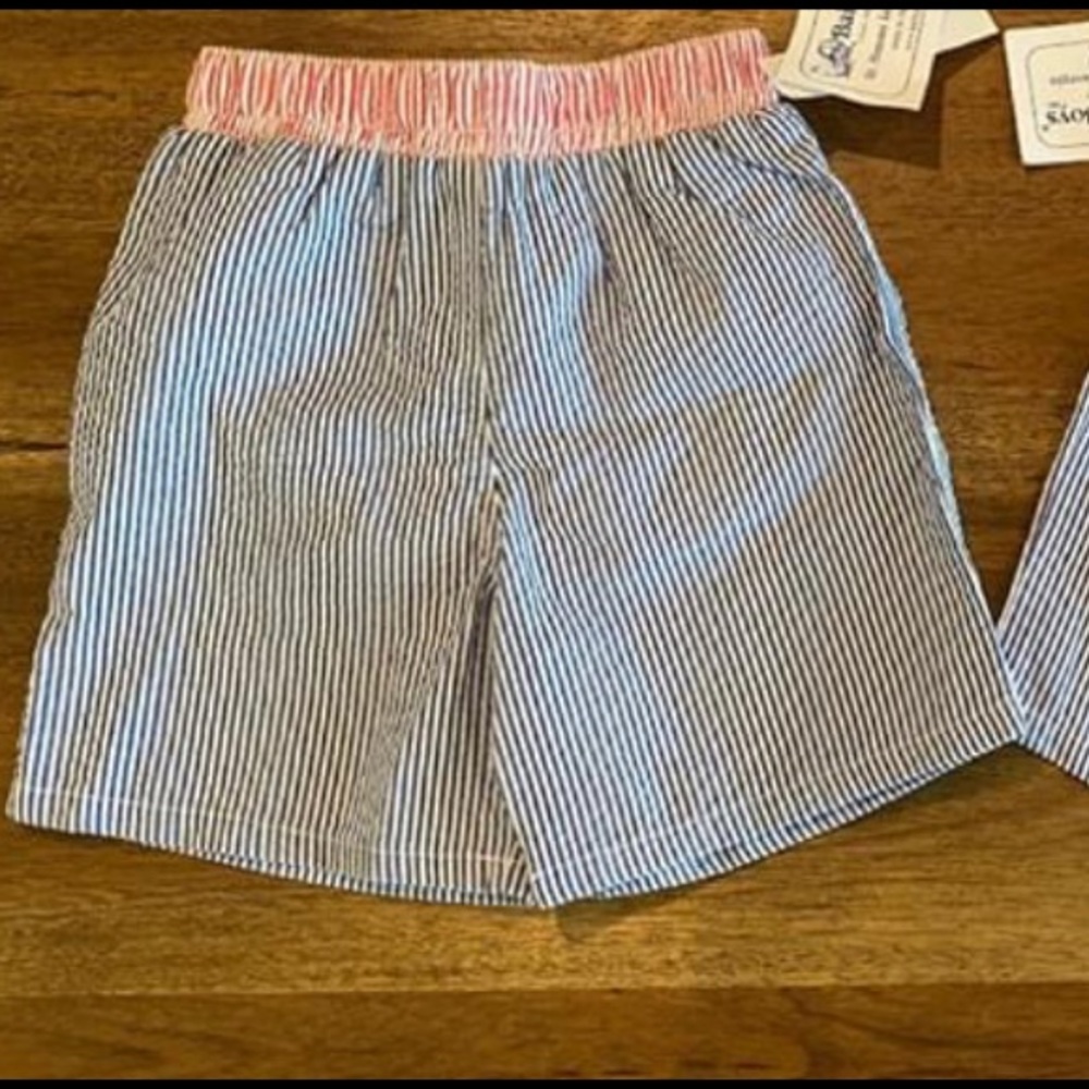 Bailey Boys seersucker swim trunks